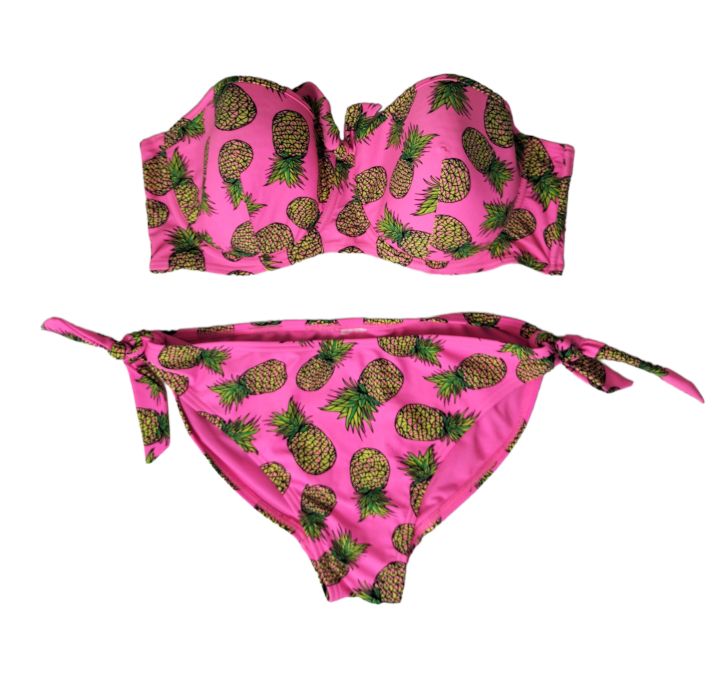 Now Pink Pineapple Bikini Set Size 16 The Re Club